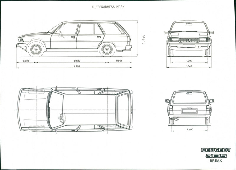Peugeot 305 Break - Vintage Photograph