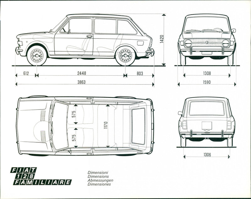 Fiat 128 Familiare - Vintage Photograph