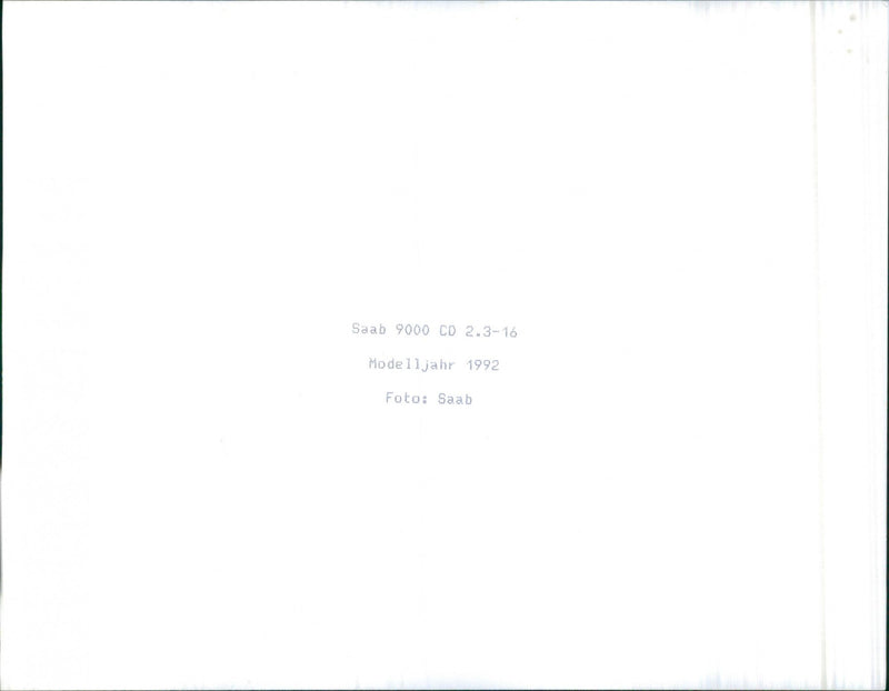 Saab 9000, CS 2.3-16,  Model  Jahr 1992 - Vintage Photograph