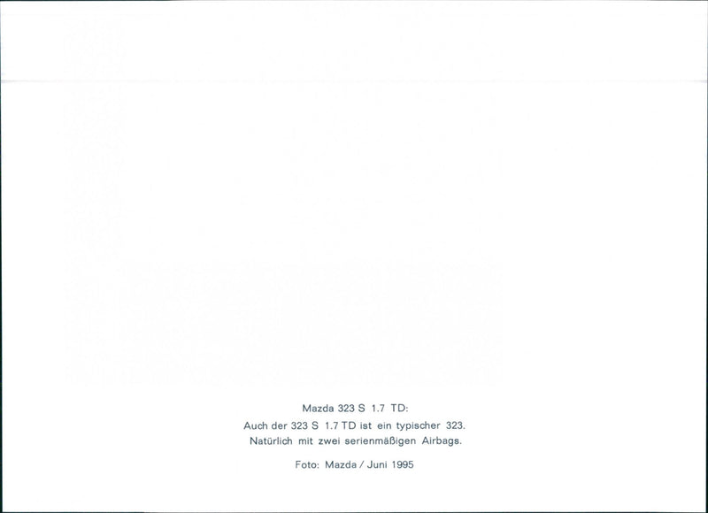Mazda 323 S 1.7 TD 1995 - Vintage Photograph