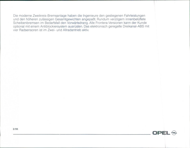 1995 Opel Frontera - Vintage Photograph