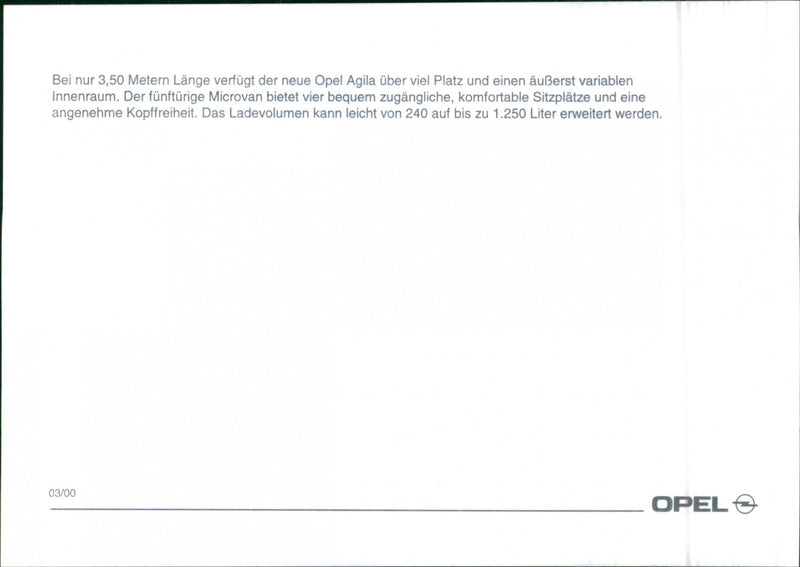 Opel Agila - Vintage Photograph