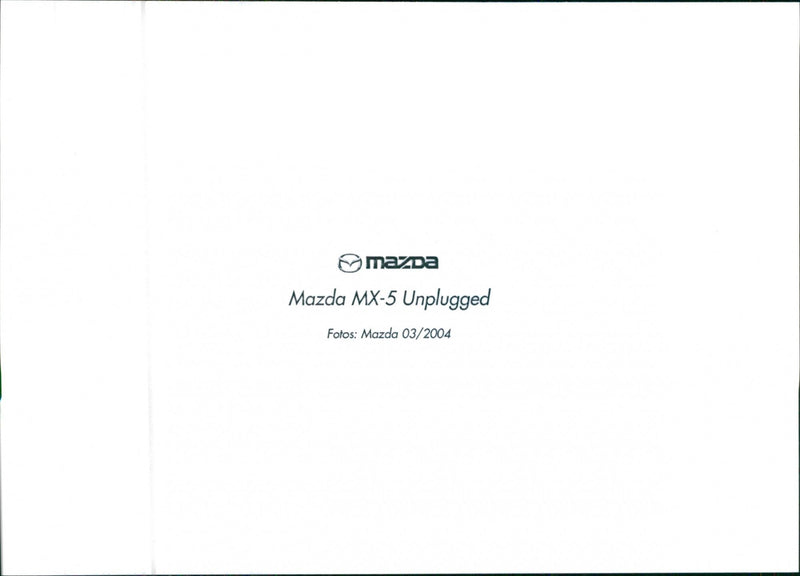 Mazda MX-5 Unplugged - Vintage Photograph