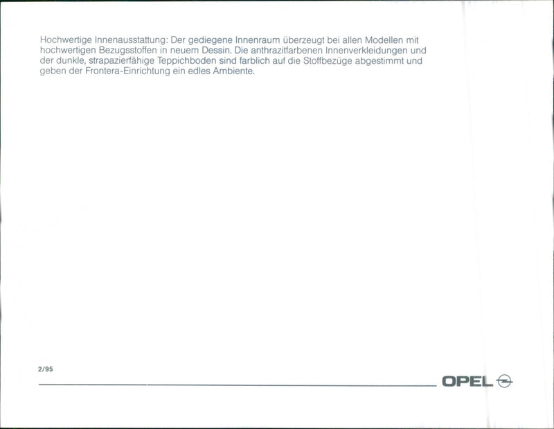 1995 Opel Frontera - Vintage Photograph