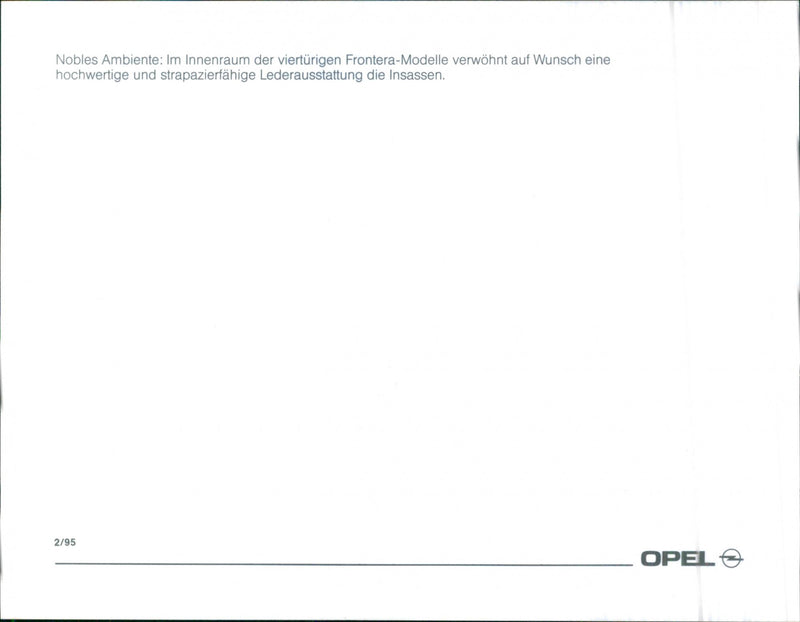 1995 Opel Frontera - Vintage Photograph