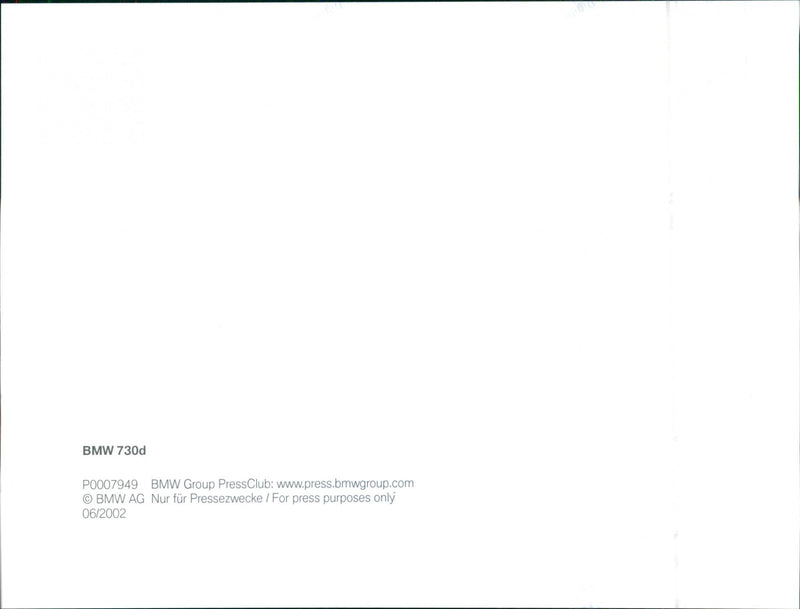 2002 BMW 730d - Vintage Photograph