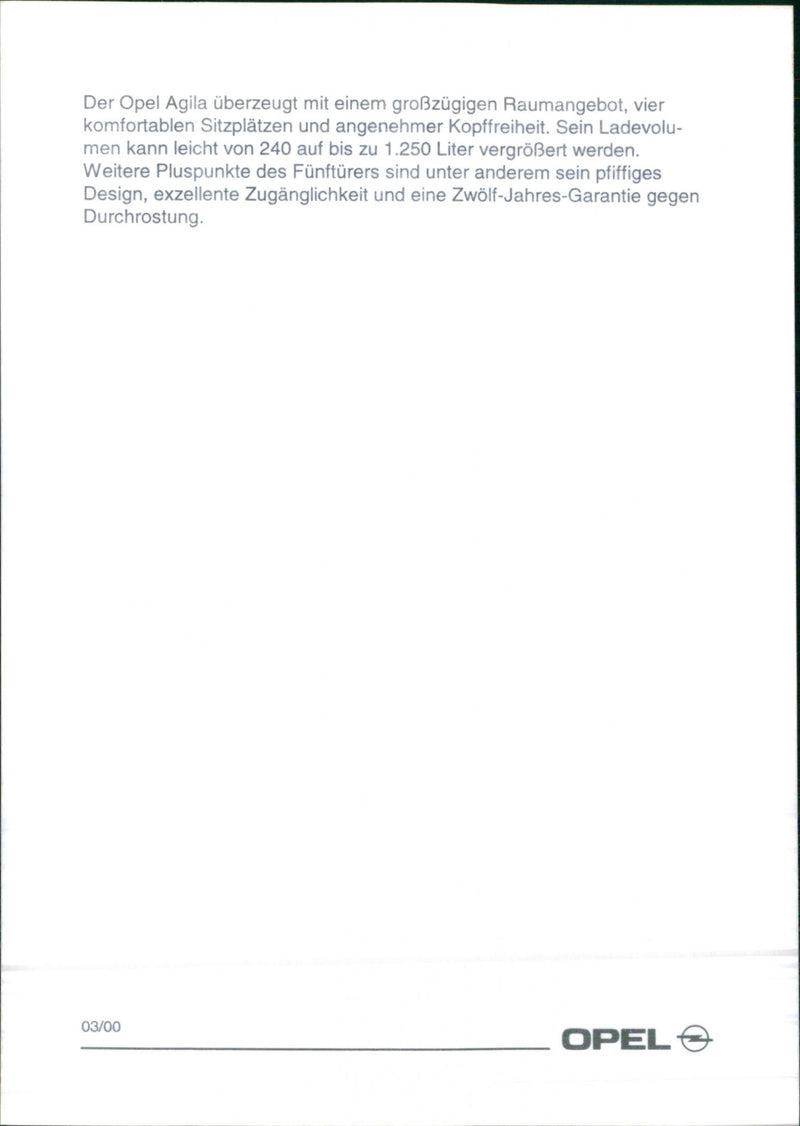 Opel Agila - Vintage Photograph