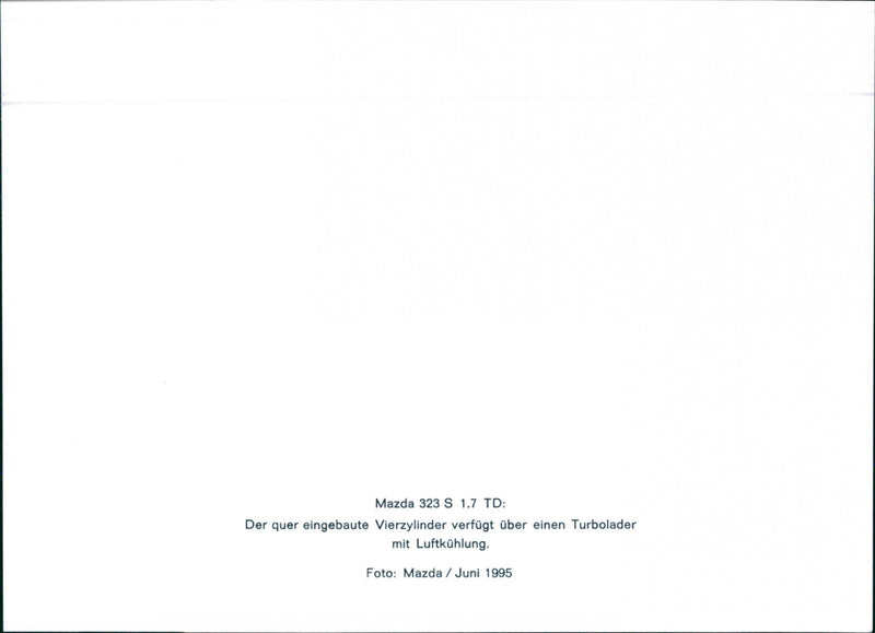Mazda 323 S 1.7 TD 1995 - Vintage Photograph