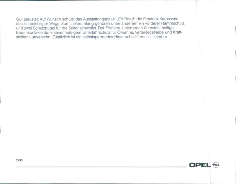 1995 Opel Frontera - Vintage Photograph