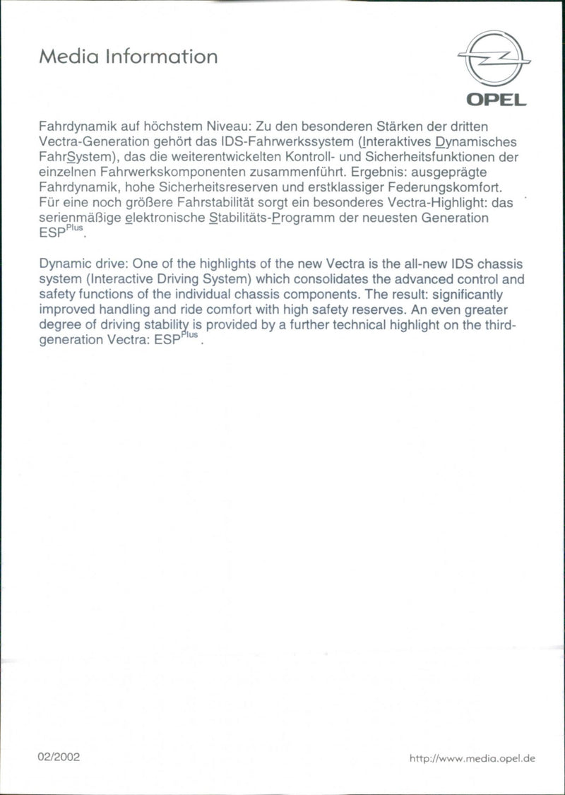 2002 Opel Vectra - Vintage Photograph