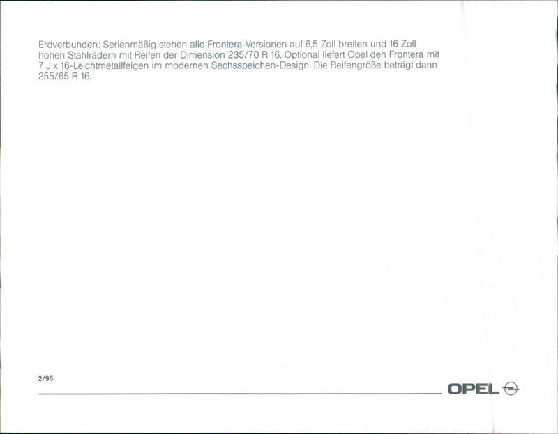 1995 Opel Frontera - Vintage Photograph