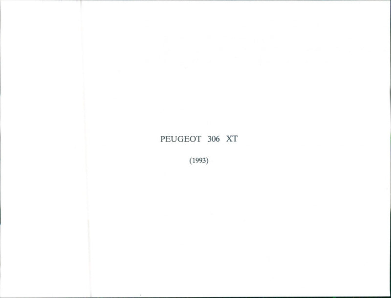 Peugeot 306 XT 1993 - Vintage Photograph