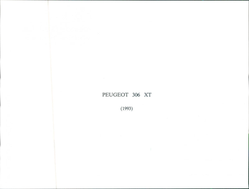 Peugeot 306 XT 1993 - Vintage Photograph