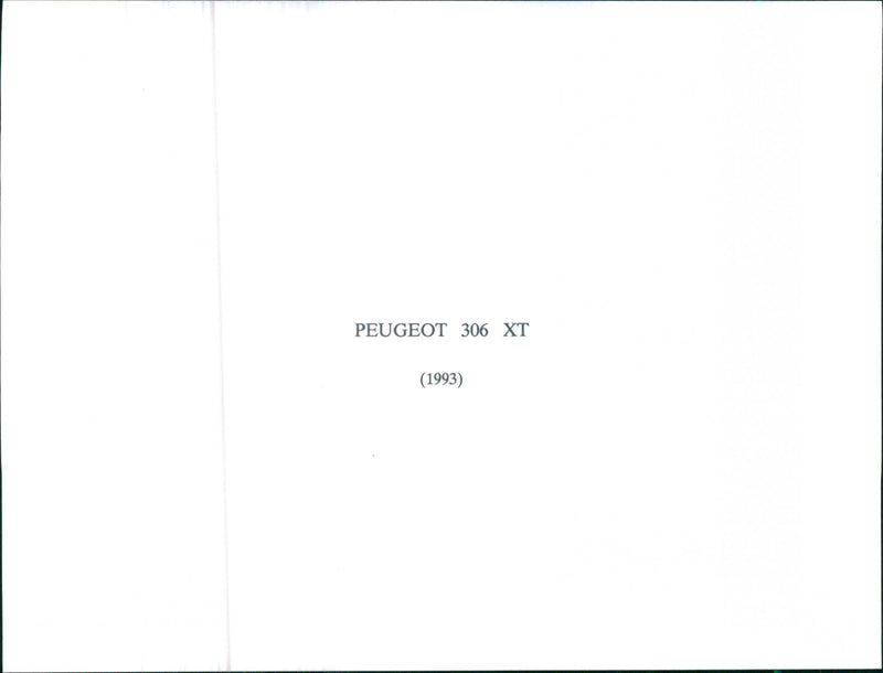 Peugeot 306 XT 1993 - Vintage Photograph