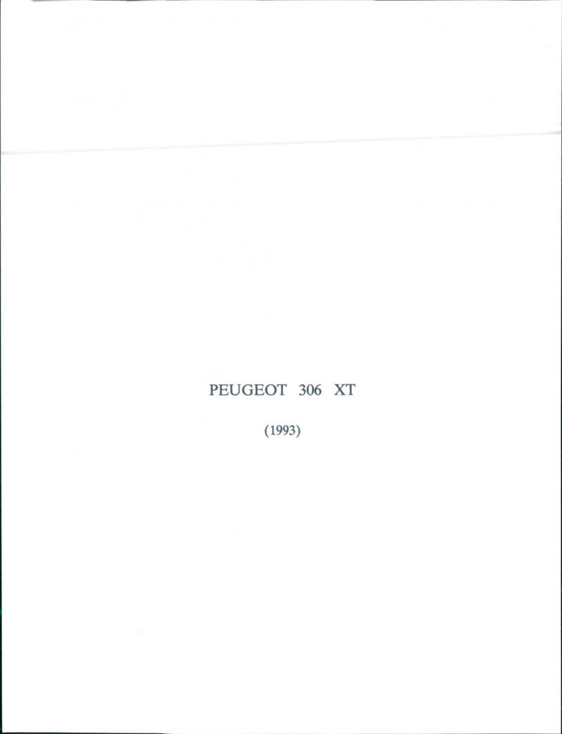 Peugeot 306 XT 1993 - Vintage Photograph