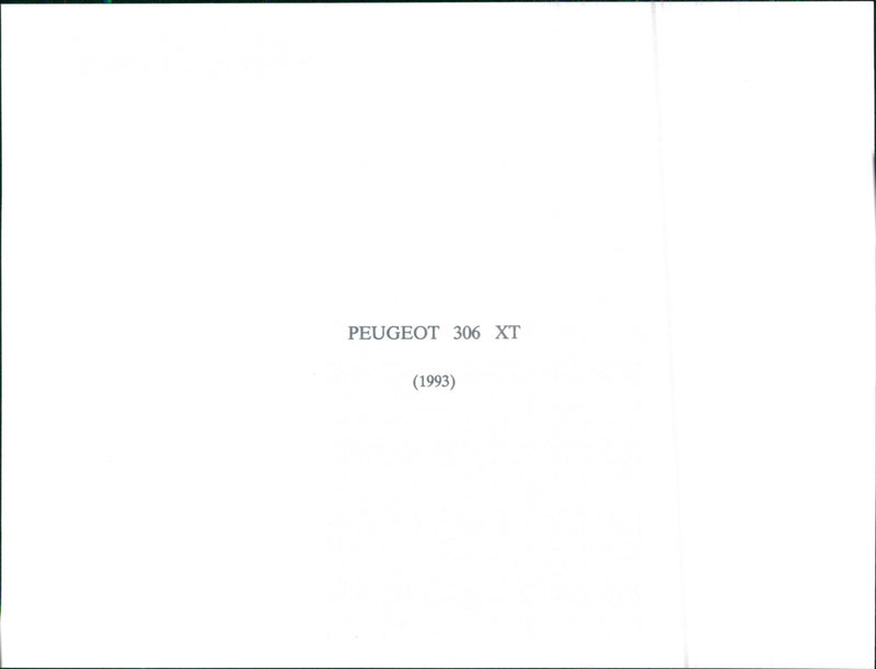 Peugeot 306 XT 1993 - Vintage Photograph
