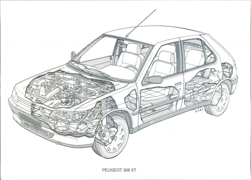 Peugeot 306 XT 1993 - Vintage Photograph