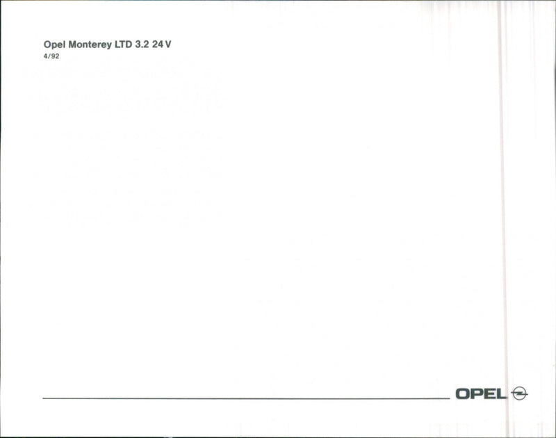 Opel Monterey LTD 3.2 24 V - Vintage Photograph