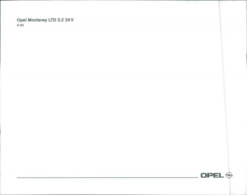 Opel Monterey LTD 3.2 24 V - Vintage Photograph