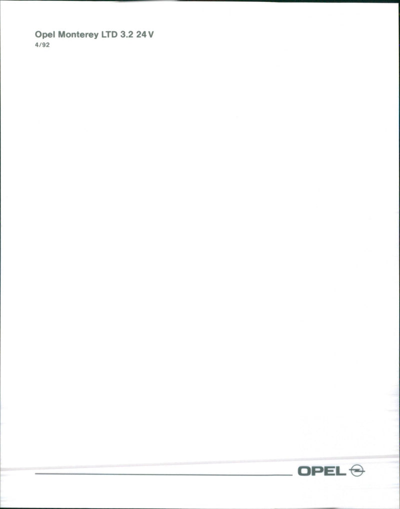 Opel Monterey LTD 3.2 24 V - Vintage Photograph