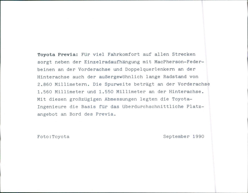 1990 Toyota Previa - Vintage Photograph