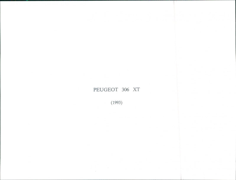 Peugeot 306 XT 1993 - Vintage Photograph