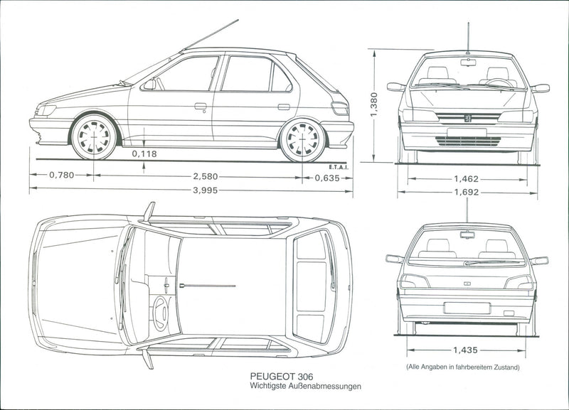 Peugeot 306 1993 - Vintage Photograph