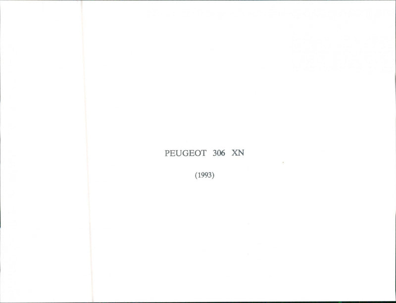 Peugeot 306 XN 1993 - Vintage Photograph