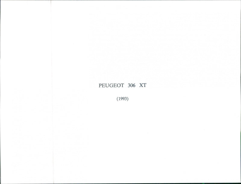 Peugeot 306 XT 1993 - Vintage Photograph