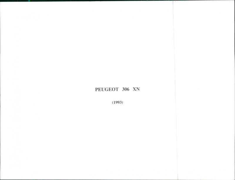 Peugeot 306 XN 1993 - Vintage Photograph