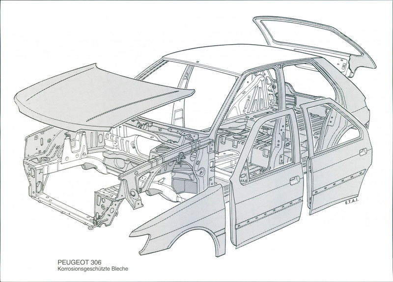 Peugeot 306 1993 - Vintage Photograph