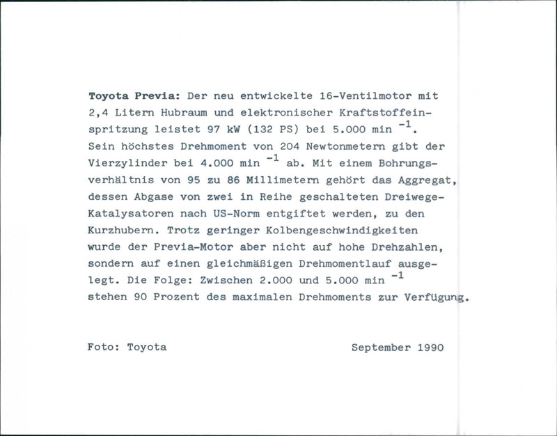 1990 Toyota Previa - Vintage Photograph