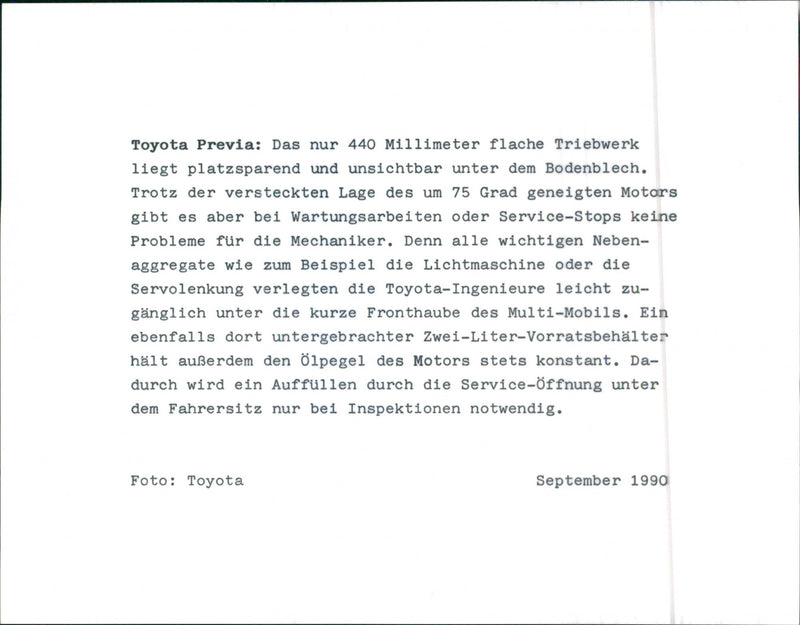 1990 Toyota Previa - Vintage Photograph