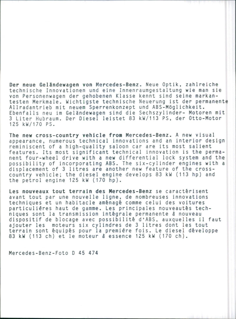 Mercedes-Benz - Vintage Photograph