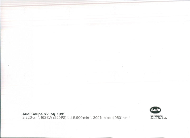Audi Coupé S2, Mj. 1991 - Vintage Photograph