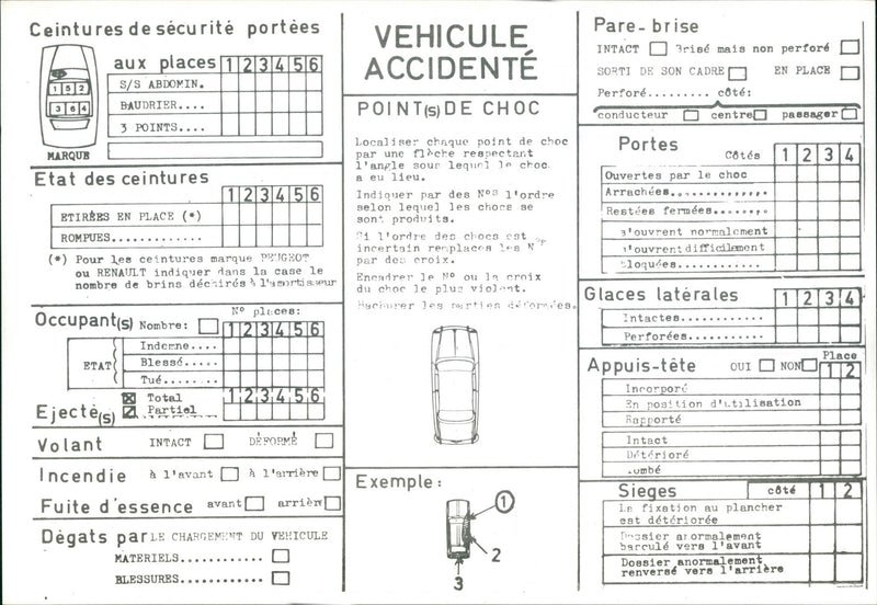 Renault Vehicular Safety Questionnaire - Vintage Photograph