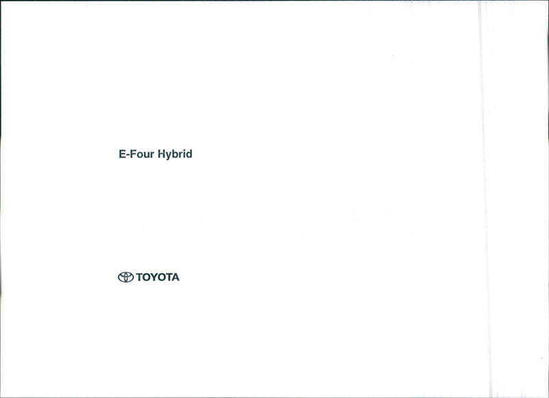 Toyota E-four Hybrid - Vintage Photograph
