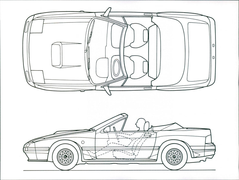 Mazda RX-7 convertible - Vintage Photograph