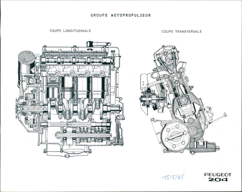 Peugot 204 - Vintage Photograph