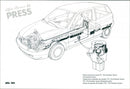 Drawing of Alfa 145's fire prevention system - Vintage Photograph