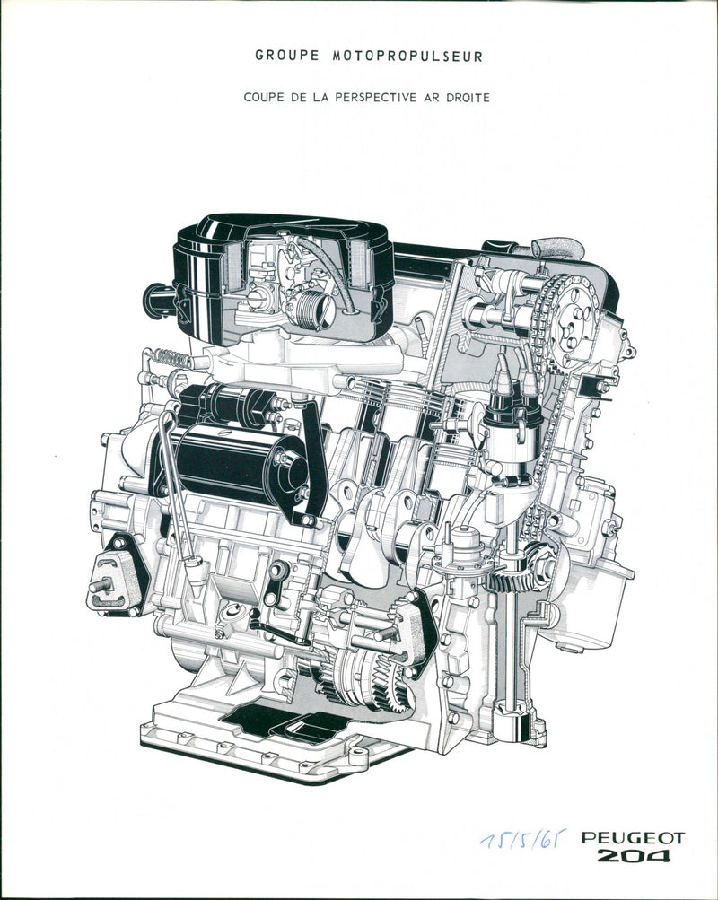 Peugot 204 - Vintage Photograph