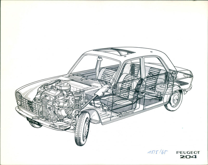 Peugot 204 - Vintage Photograph