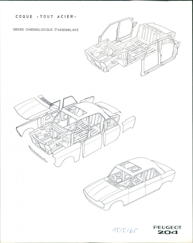 Peugot 204 - Vintage Photograph