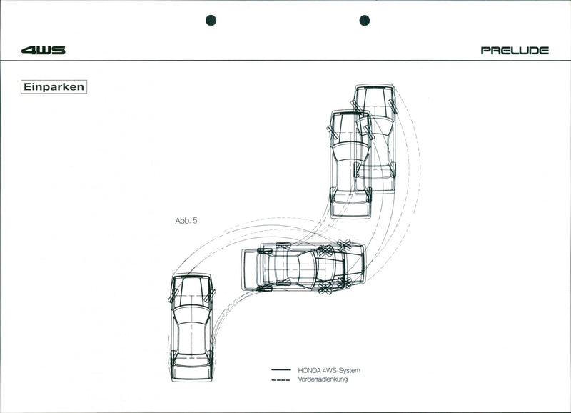 Drawing of Honda Prelude parking - Vintage Photograph
