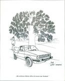 Volkswagen comedy cartoons and comics by Joseph Farris - Vintage Photograph