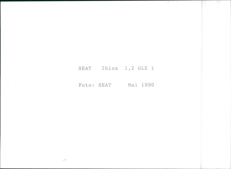 SEAT Ibiza 1.2 GLX i - Vintage Photograph
