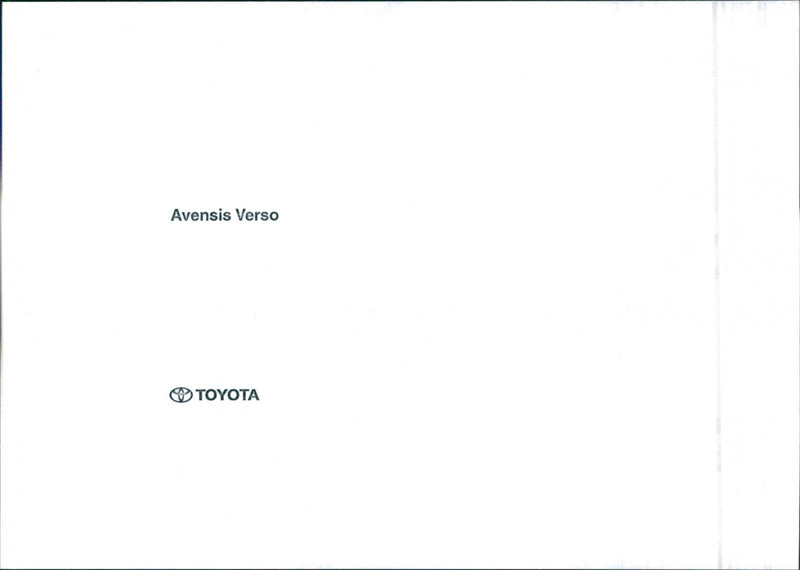 Toyota Avensis Verso - Vintage Photograph