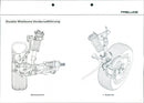 Drawing of Honda Prelude's double wishbone front suspension - Vintage Photograph