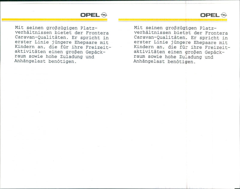 Opel Frontera - Vintage Photograph