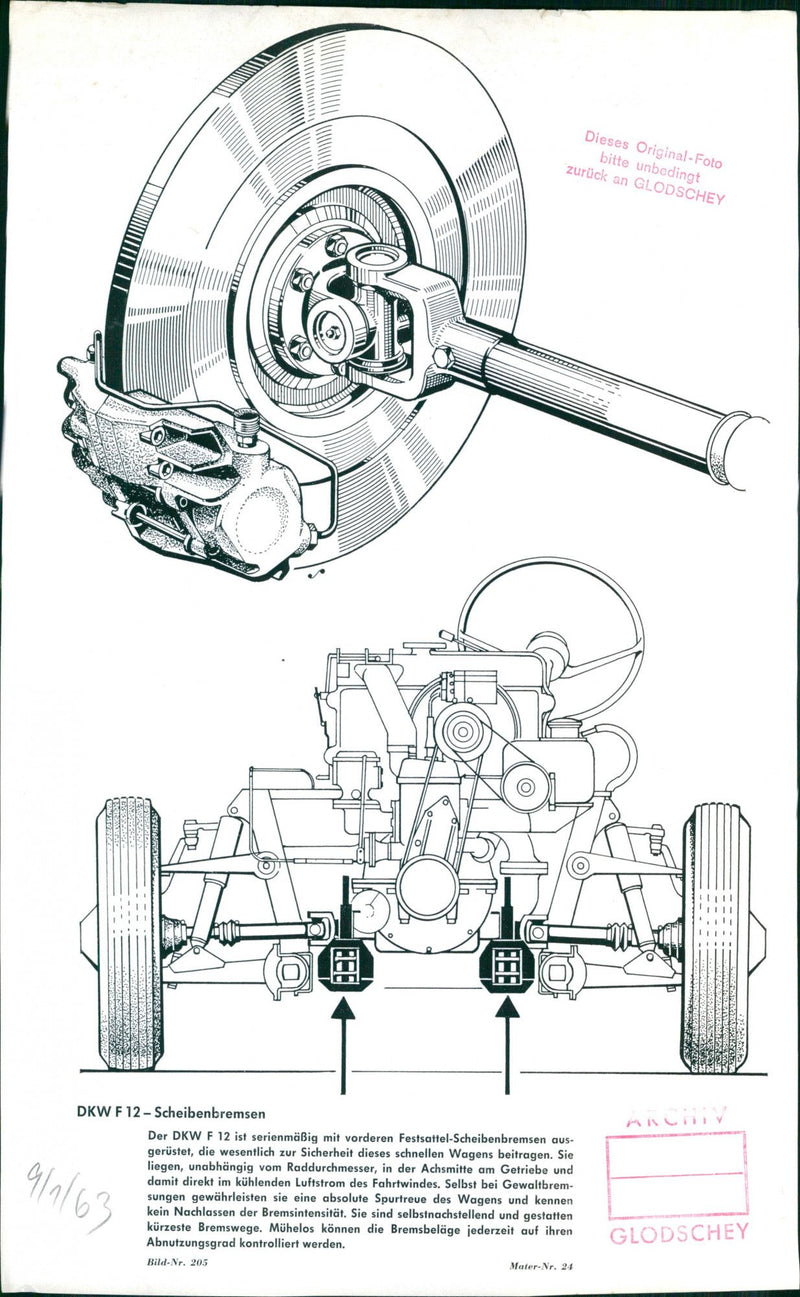 1963 DKW F 12 Disk-Brakes - Vintage Photograph